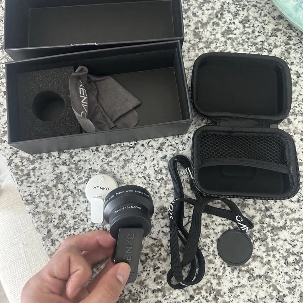 Black and Silver Camera Lens